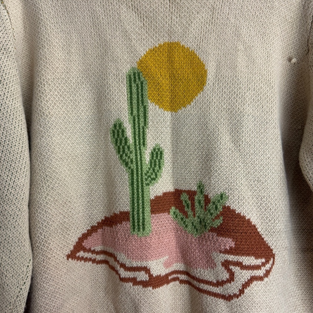 Miss Sparkling Vintage Cactus Sweater Womens Size Large - Picture 5 of 10